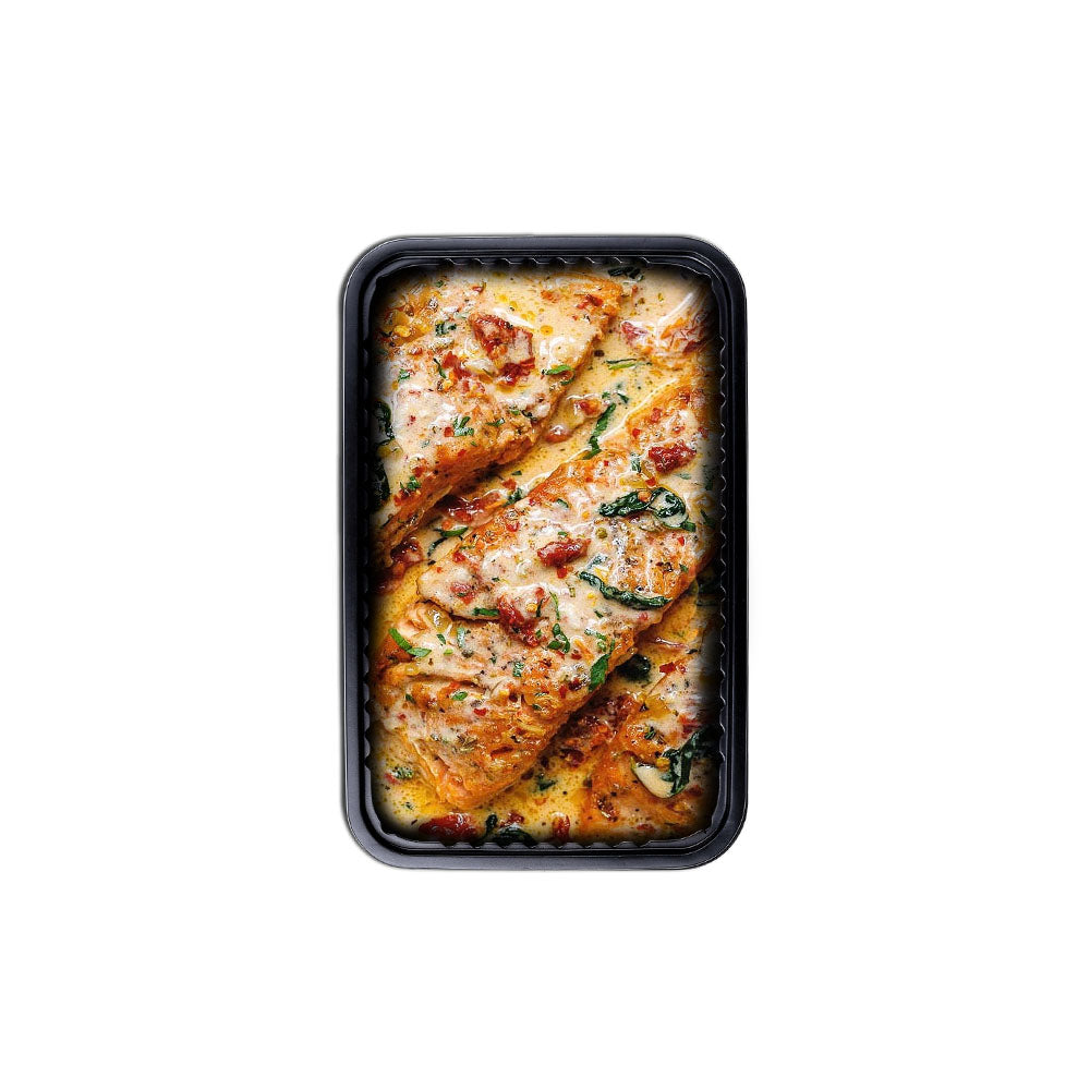 Low Carb Goat Cheese Sun Dried Tomato Salmon