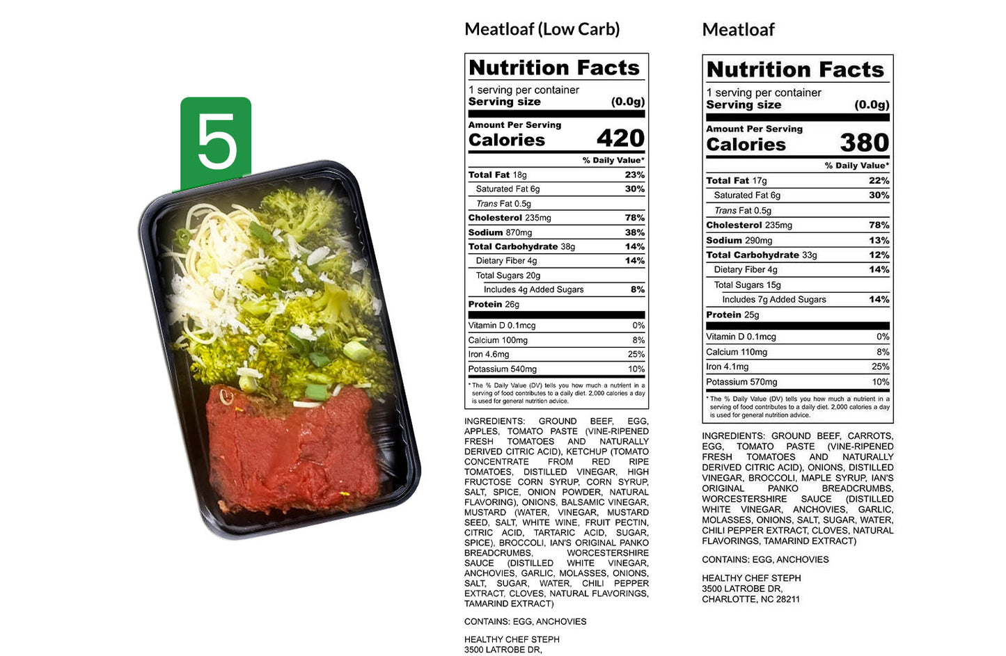 Healthy Meals & Meal Prep in Charlotte | Choose Your 5 Meals This Week