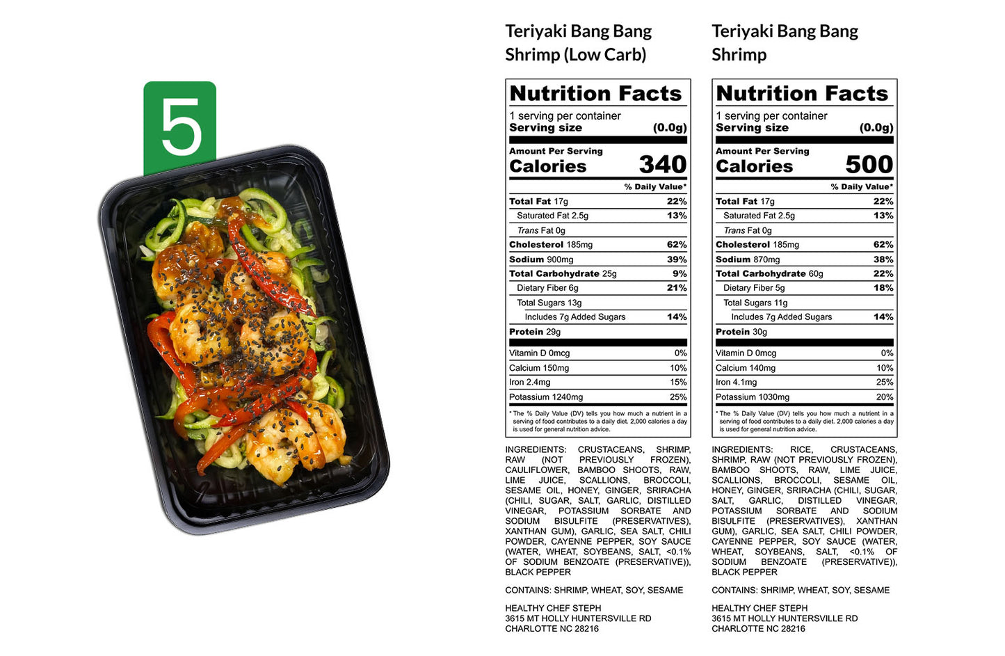 Healthy Meals & Meal Prep in Charlotte | Choose Your 5 Meals This Week