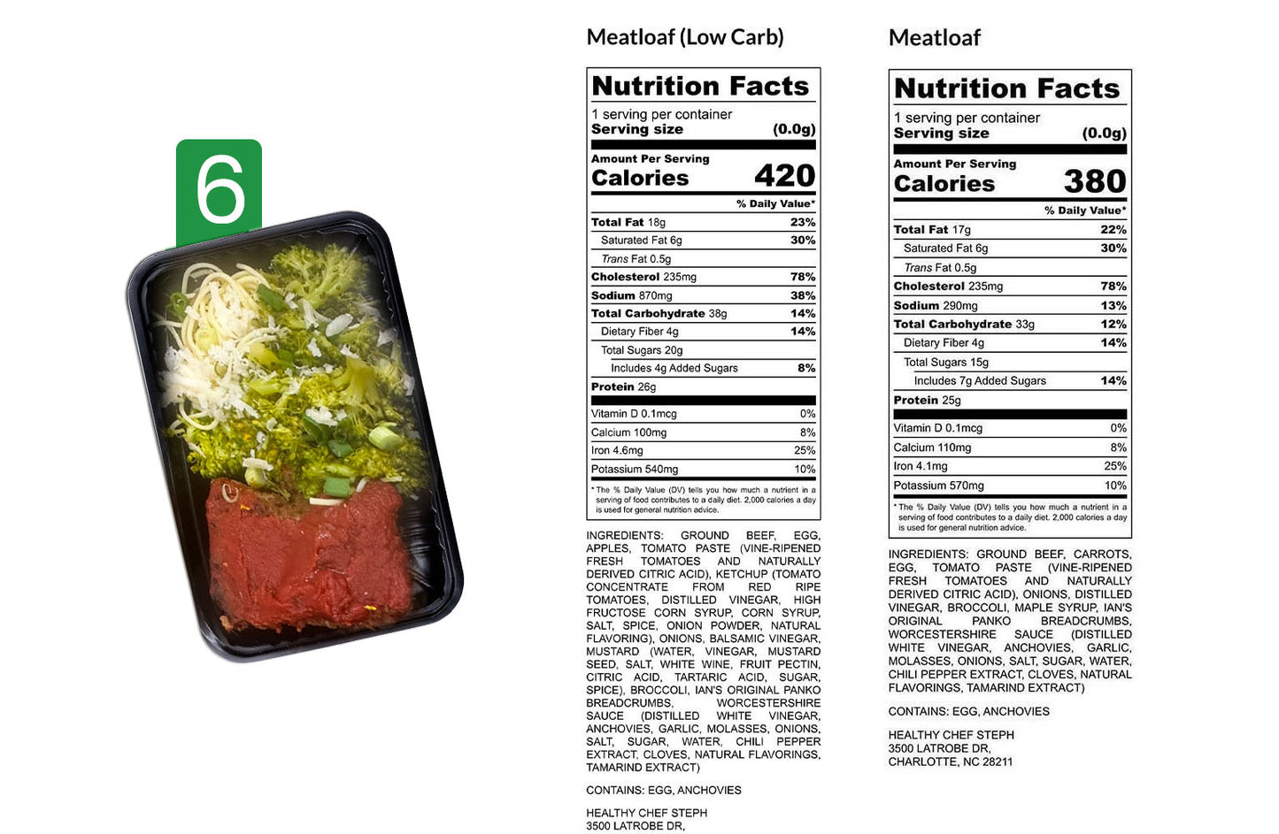 Healthy Meals & Meal Prep in Charlotte | Choose Your 6 Meals This Week