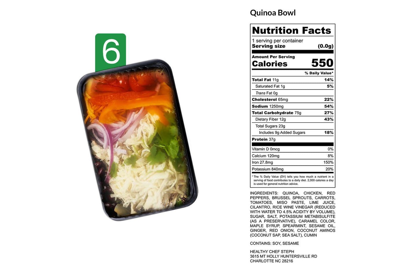 Healthy Meals & Meal Prep in Charlotte | Choose Your 5 Meals This Week