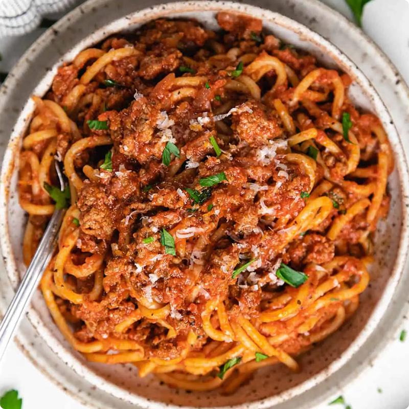 Low Carb Beef Bolognese Pasta