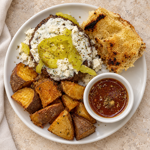 Low Carb Greek Burger