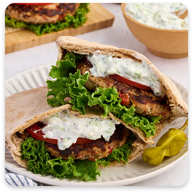 Pita Pocket Turkey Burger