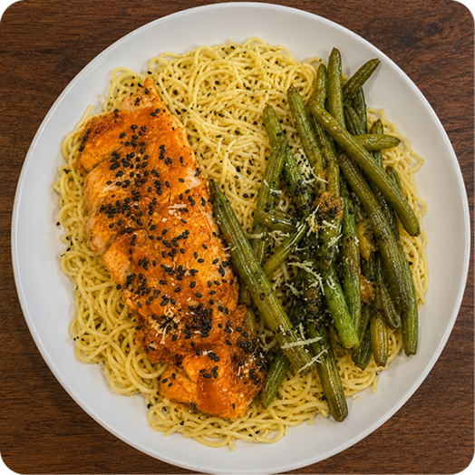 Sesame Orange Ginger Seared Salmon
