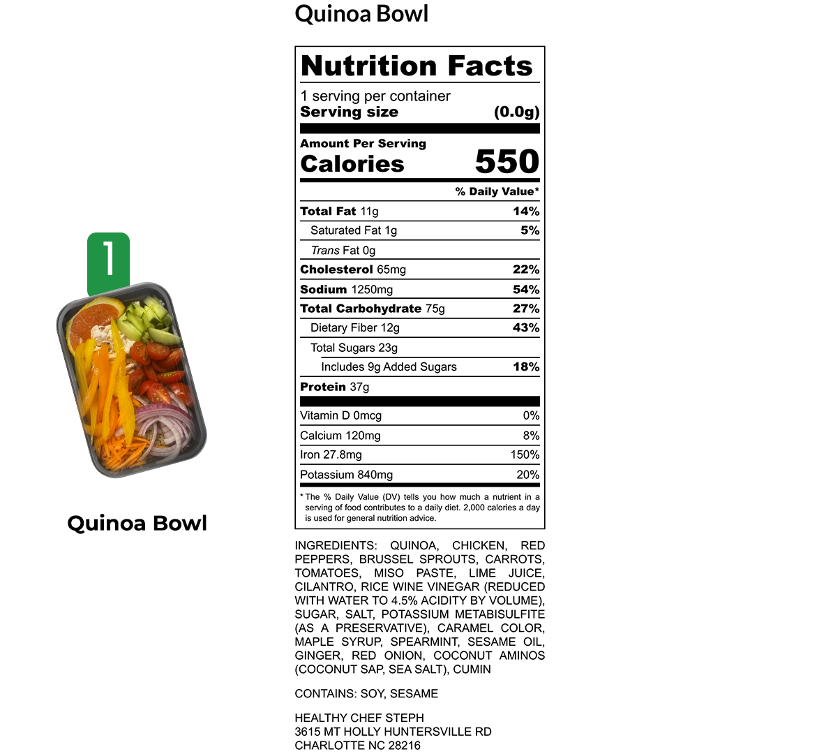 Healthy Meals & Meal Prep in Charlotte | Choose Your 10 Meals This Week