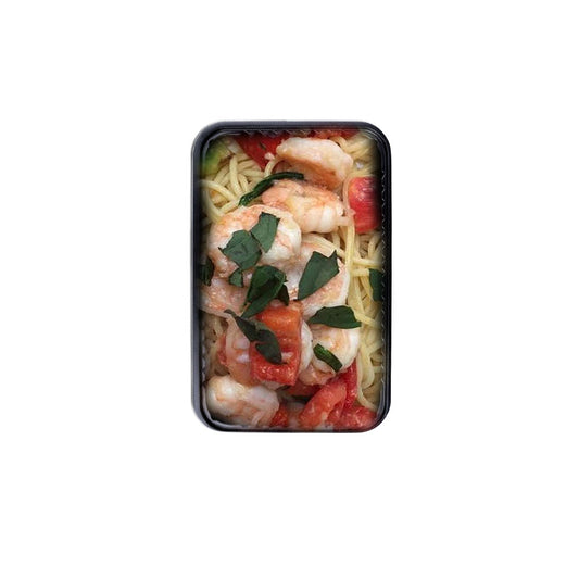 Garlic Basil Shrimp Pasta