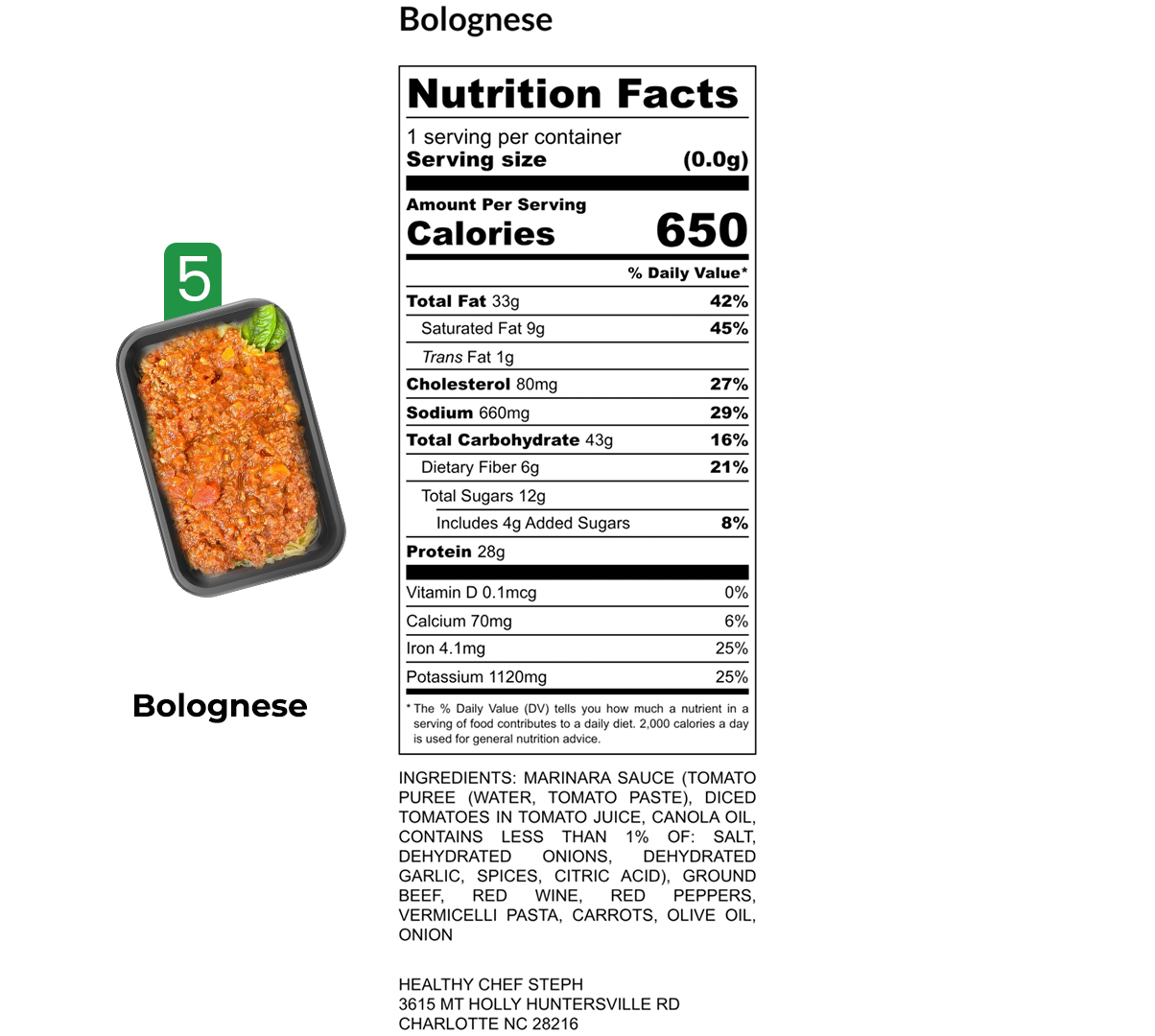 Healthy Meals & Meal Prep in Charlotte | Choose Your 5 Meals This Week