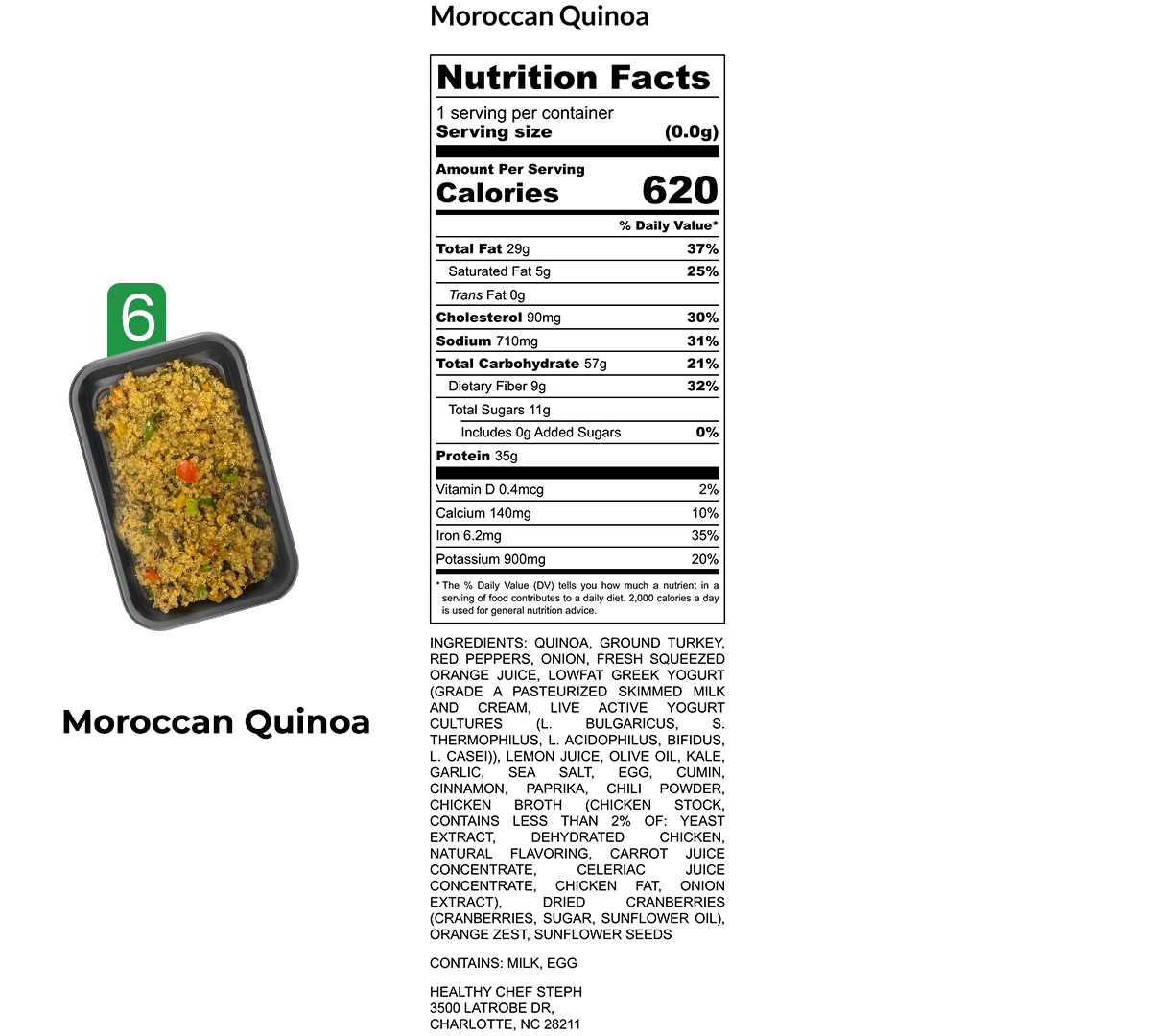 Healthy Meals & Meal Prep in Charlotte | Choose Your 5 Meals This Week