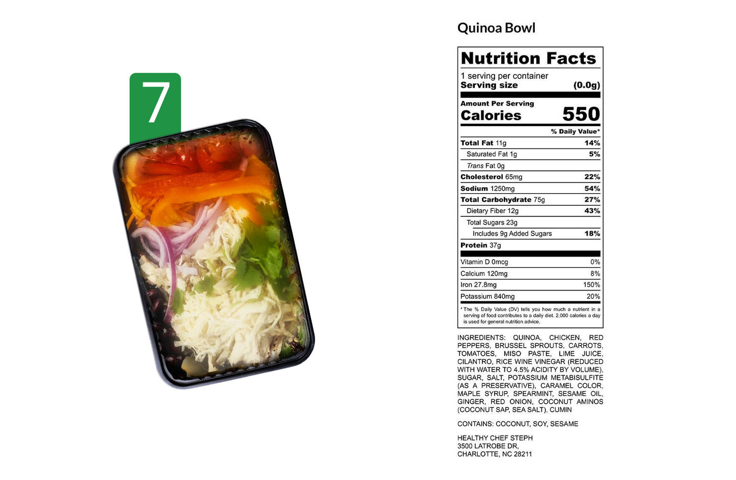 Healthy Meals & Meal Prep in Charlotte | Choose Your 5 Meals This Week