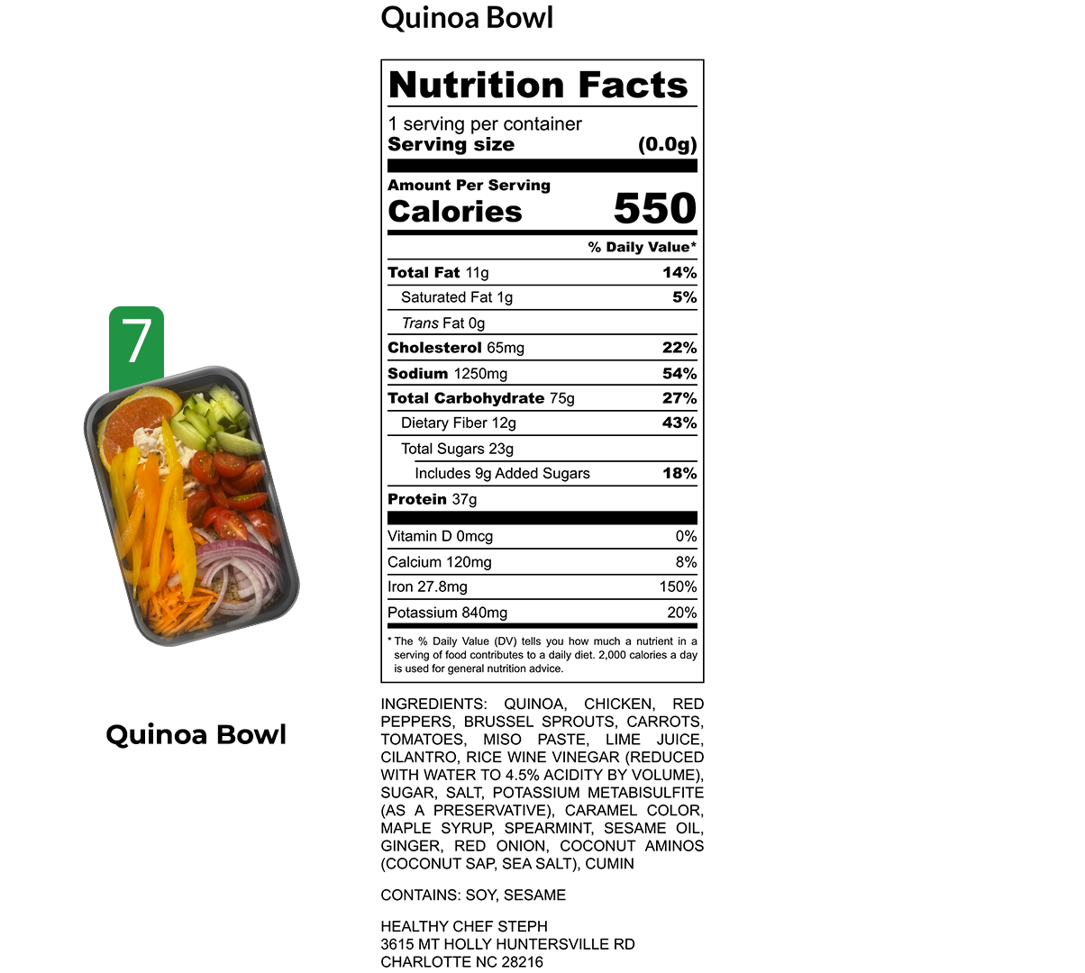 Healthy Meals & Meal Prep in Charlotte | Choose Your 5 Meals This Week