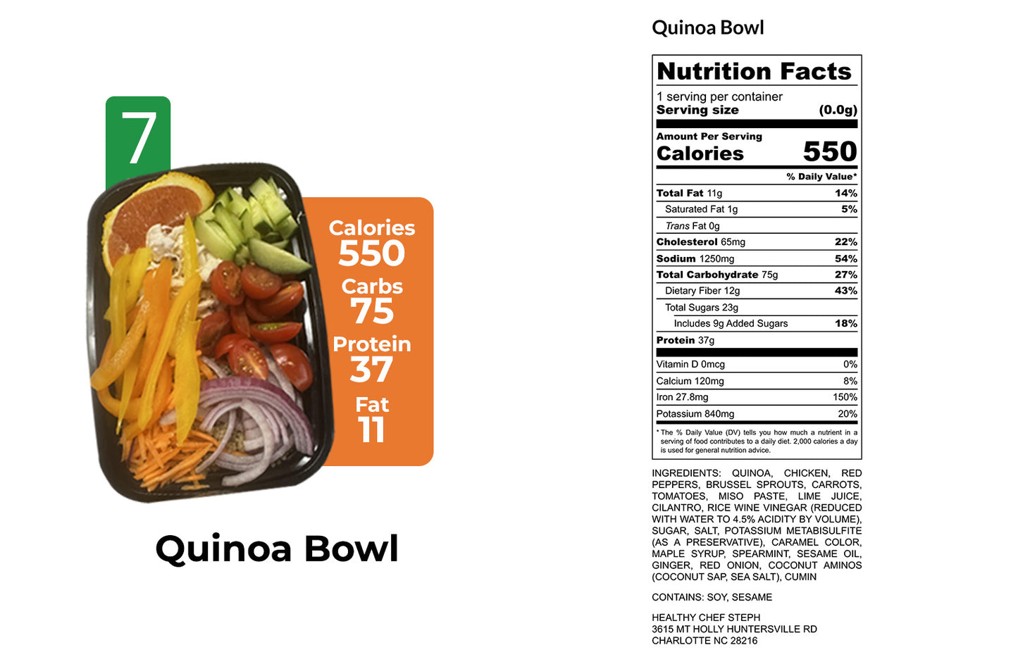 Healthy Meals & Meal Prep in Charlotte | Choose Your 5 Meals This Week