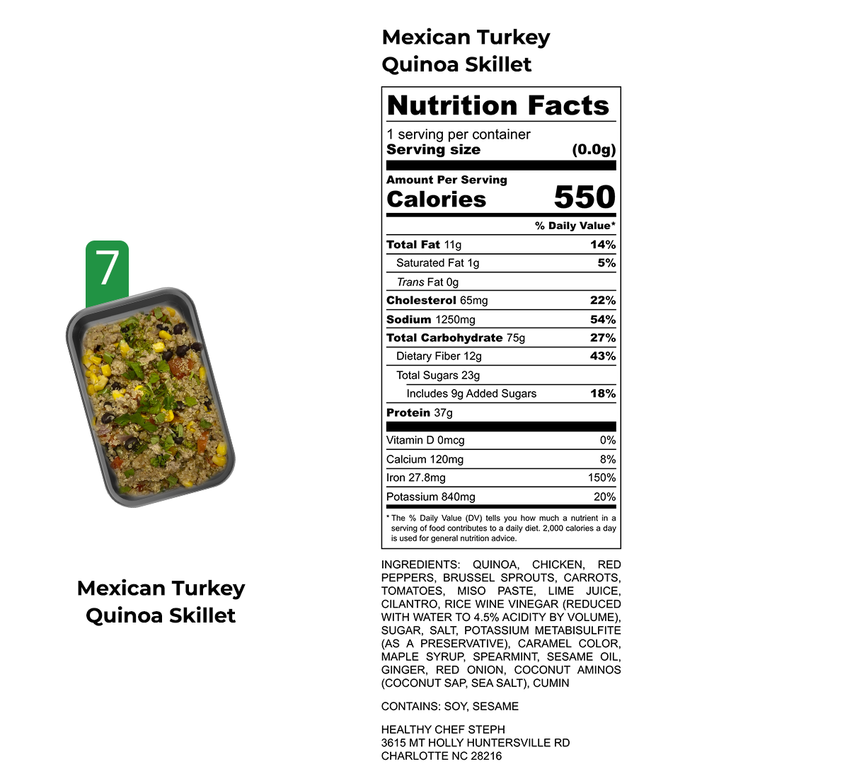 Healthy Meals & Meal Prep in Charlotte | Choose Your 5 Meals This Week