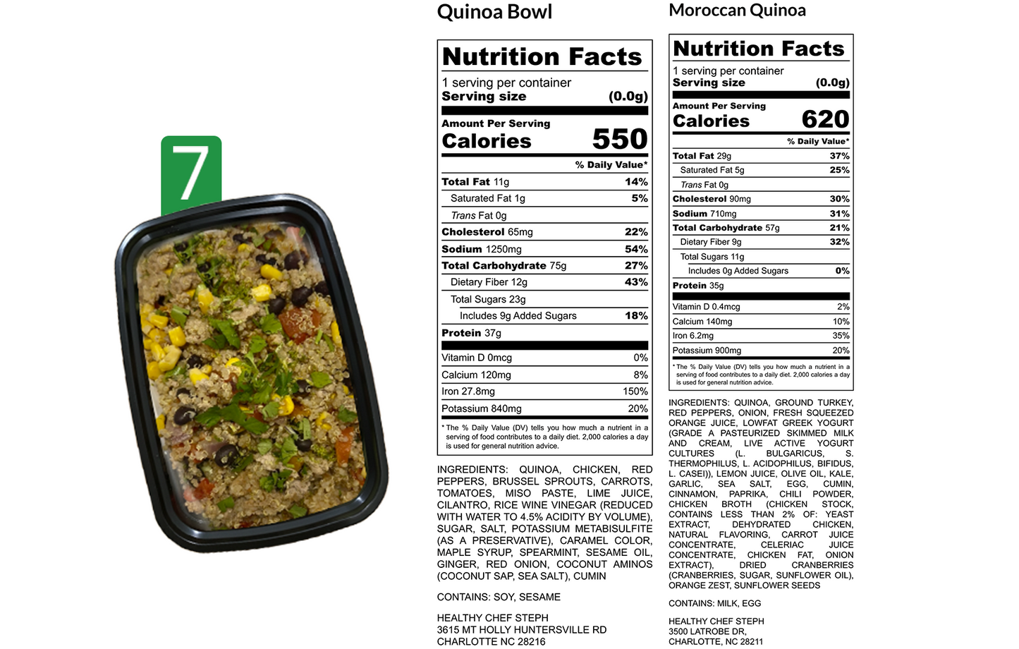 Healthy Meals & Meal Prep in Charlotte | Choose Your 5 Meals This Week