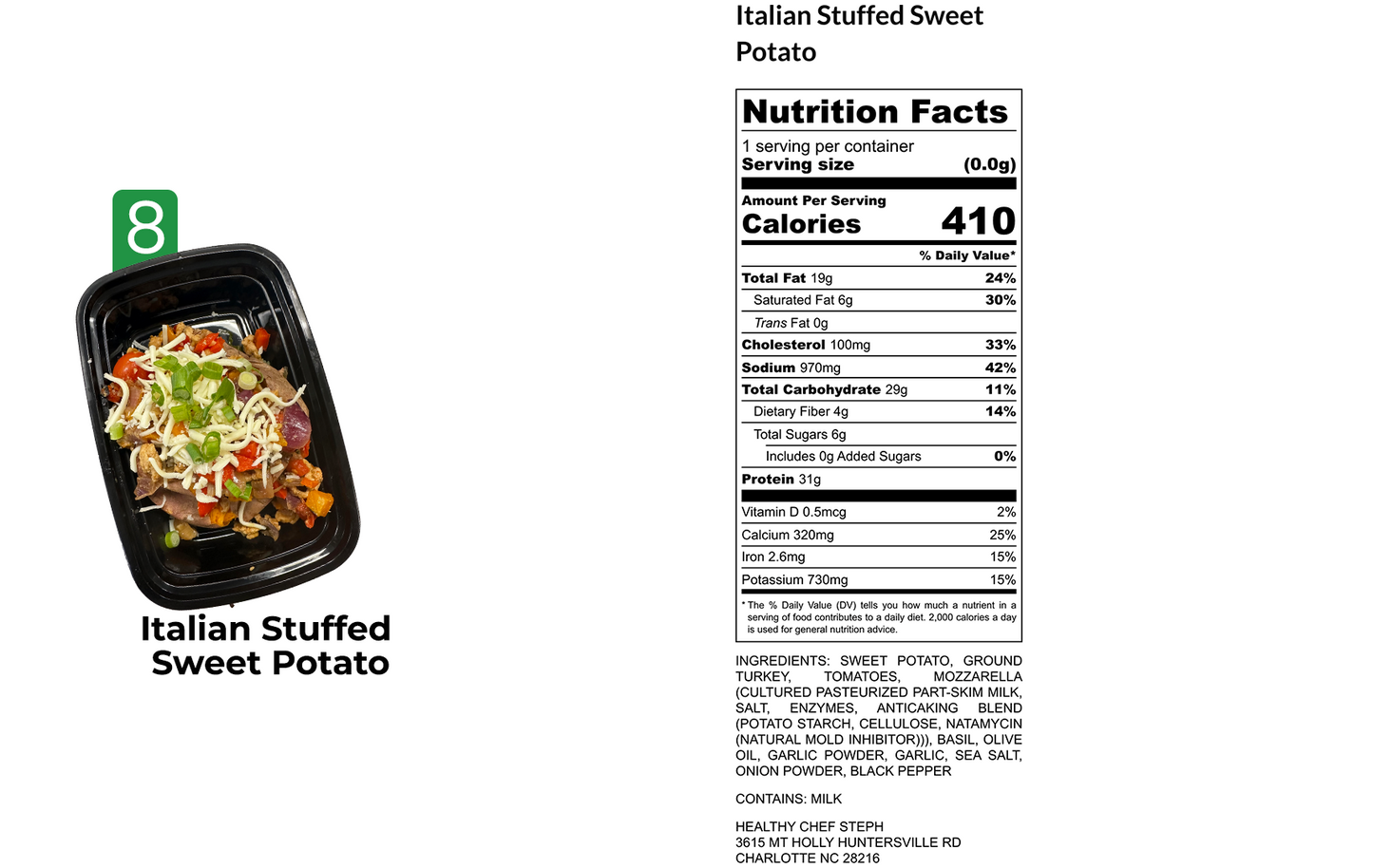 Healthy Meals & Meal Prep in Charlotte | Choose Your 9 Meals This Week