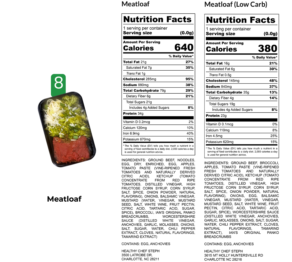 Healthy Meals & Meal Prep in Charlotte | Choose Your 8 Meals This Week