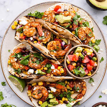 Low Carb Blackened Shrimp Tacos