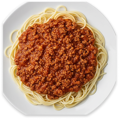 Low Carb Bolognese Over Vermicelli Pasta