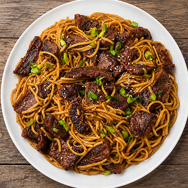 Mongolian (Sirloin) Stirfry with Sesame Garlic Noodles