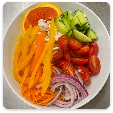 Quinoa Bowls with Pulled Chicken & Sesame Ginger Dressing