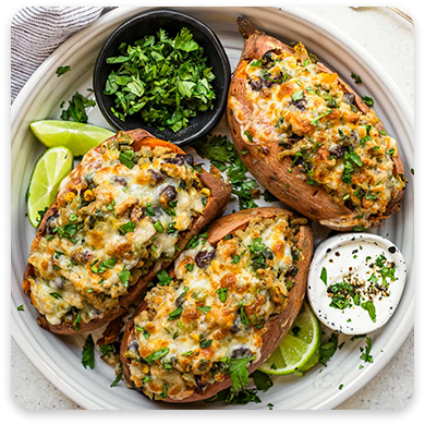Fiesta Turkey Stuffed Sweet Potato (4 Servings)