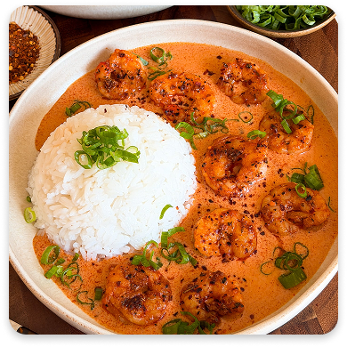 Creamy Coconut Gochujang Shrimp (4 Servings)